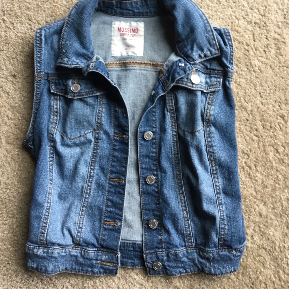 Distressed Denim Vest